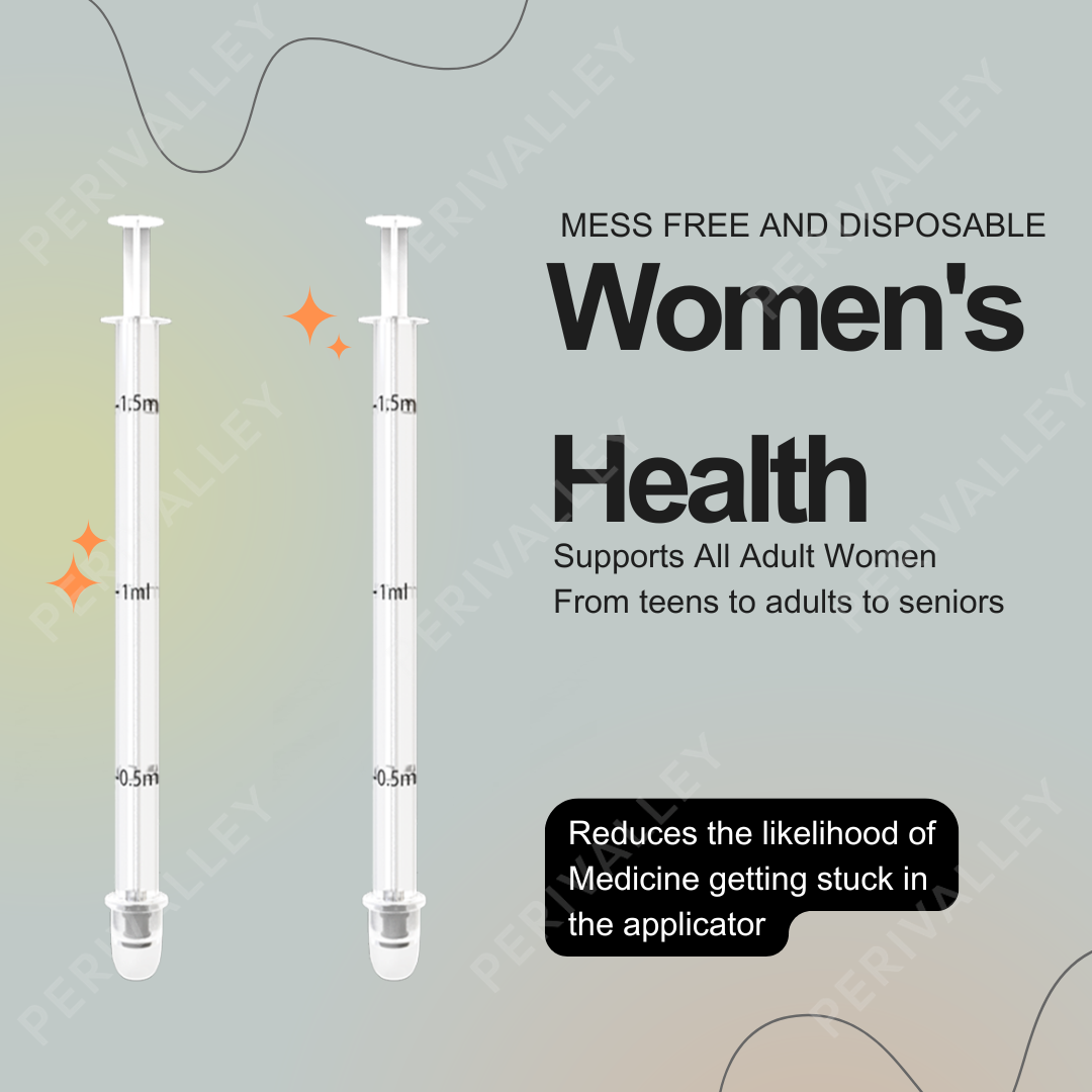Disposable Plastic Vaginal Applicator with Threaded End and Comfort Tip,Fits Personal Lube and Cream Products, Dual Dosage Markings 30pack