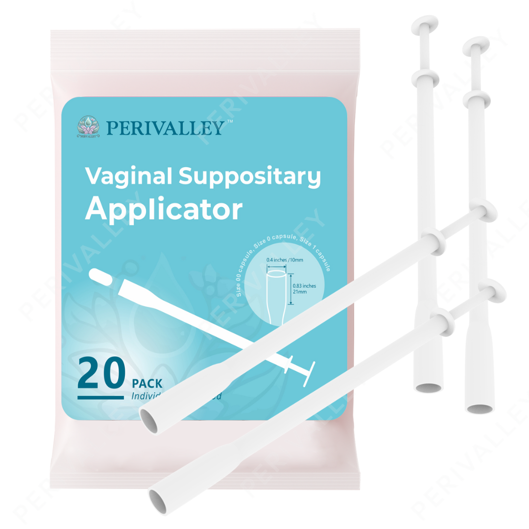 Perivalley Disposable Vaginal Suppository Applicators for Women (20-Pack),Soft Tip Auxiliary Tool,Fits Most Brands Pills Tablets and Suppositories,Individually Wrapped