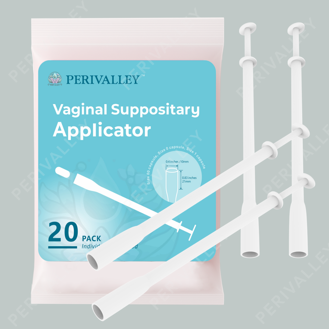 Perivalley Disposable Vaginal Suppository Applicators for Women (20-Pack),Soft Tip Auxiliary Tool,Fits Most Brands Pills Tablets and Suppositories,Individually Wrapped