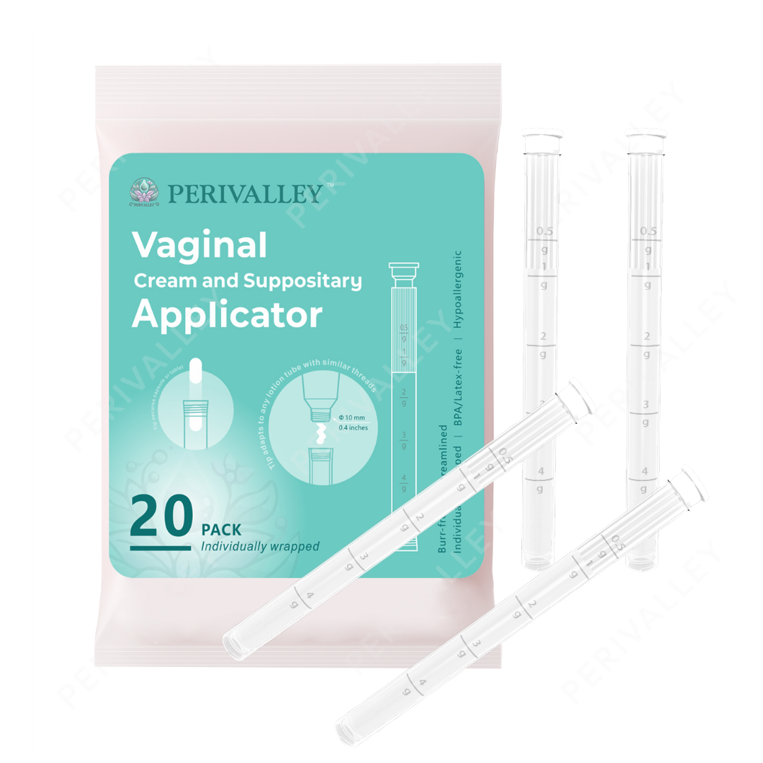 Disposable Plastic Vaginal Applicator with Threaded End and Comfort Tip,Fits Personal Lube capsule Cream Pills, Tablet Suppositories Products, Dual Dosage cream weight Markings 20pack