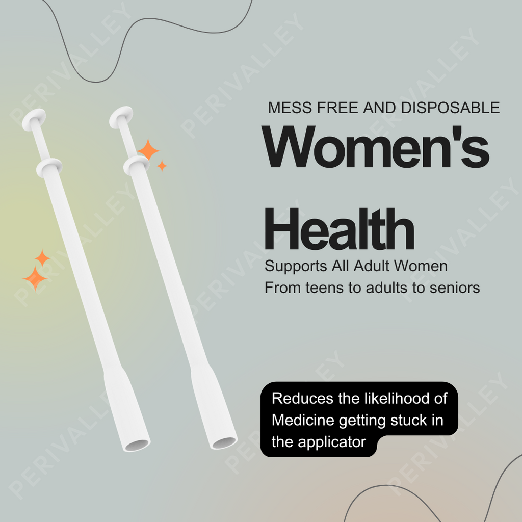 Perivalley Disposable Vaginal Suppository Applicators for Women (20-Pack)，Soft Tip Auxiliary Tool，Fits Most Brands Pills Tablets and Suppositories，Individually Wrapped