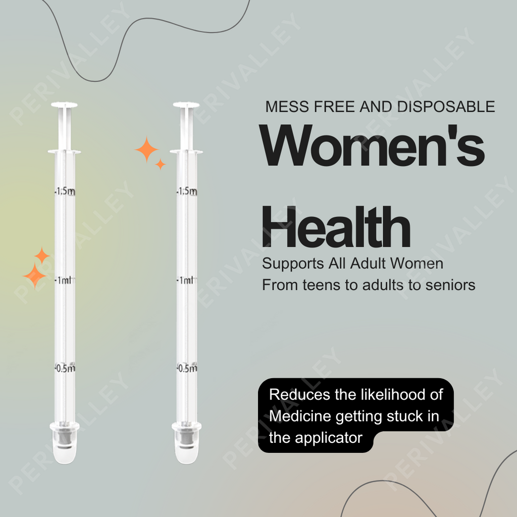 Disposable Plastic Vaginal Applicator with Threaded End and Comfort Tip，Fits Personal Lube and Cream Products， Dual Dosage Markings 30pack