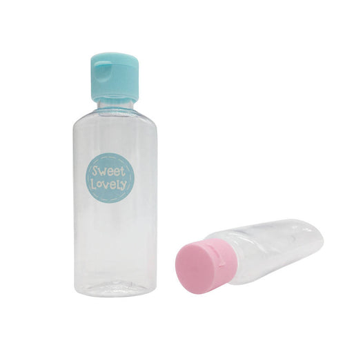 Empty 60ml Oval Shape Hand Sanitizer Bottle with Flip Top Cap