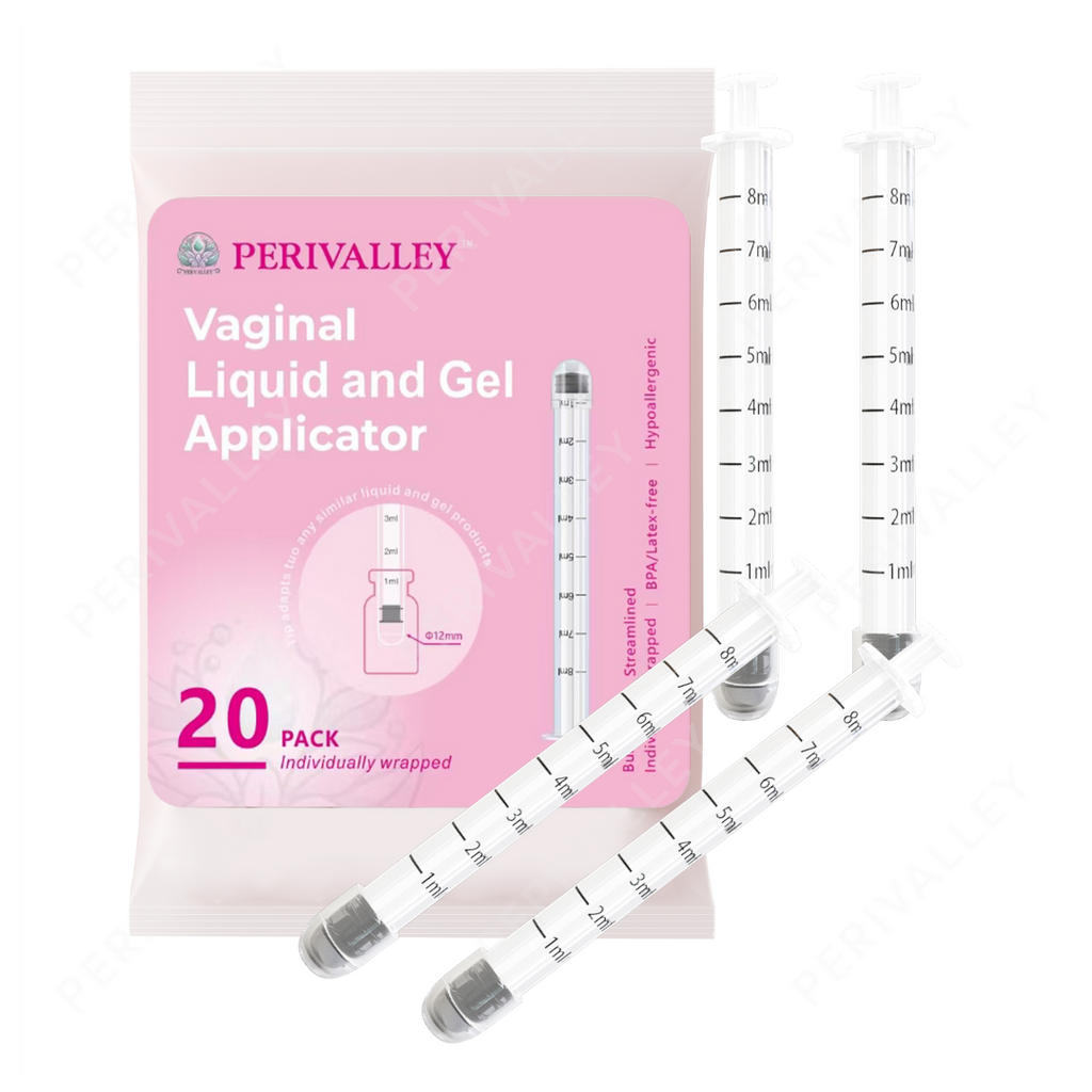 Disposable Plastic Vaginal Applicator with Threaded End and Comfort Tip，Fits Personal Lube and Cream Products， Dual Dosage Markings 20pack