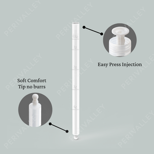 Disposable Plastic Vaginal Applicator with Threaded End and Comfort Tip，Fits Personal Lube and Cream Products， Dual Dosage Markings 20pack